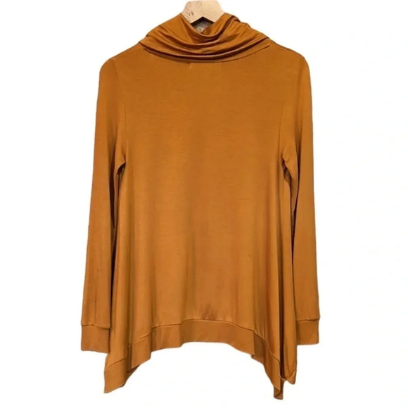 Adyson Parker Long Sleeve Cowl Neck Top in Autumn Copper XS - Picture 4 of 9
